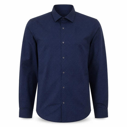 Mens UK Size S F&F Blue  Button-Up Long Sleeve Casual Shirt