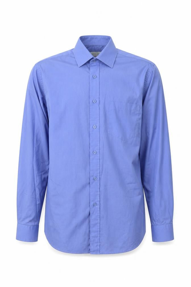 Dunnes Mens Blue  Cotton  Button-Up Size 38 Collared