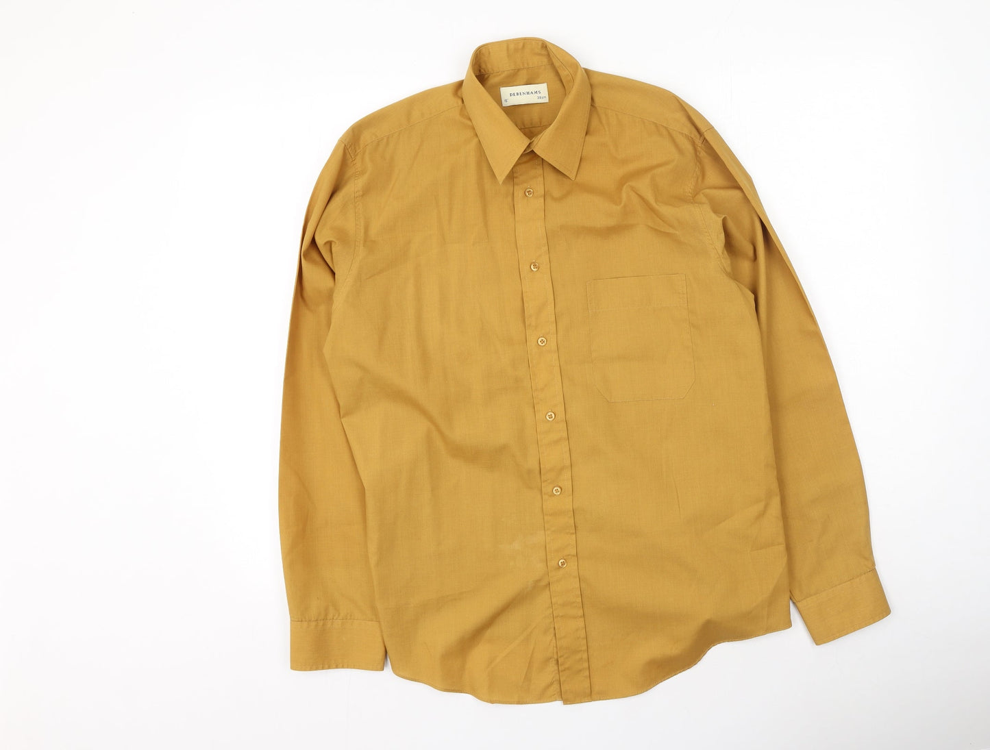 Mens UK Size 38 Debenhams Orange  Button-Up Long Sleeve Casual Shirt