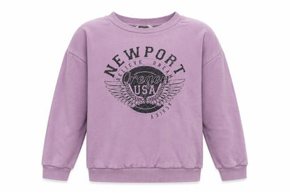 George  Girls Purple  Cotton Pullover Sweatshirt Size 7-8 Years