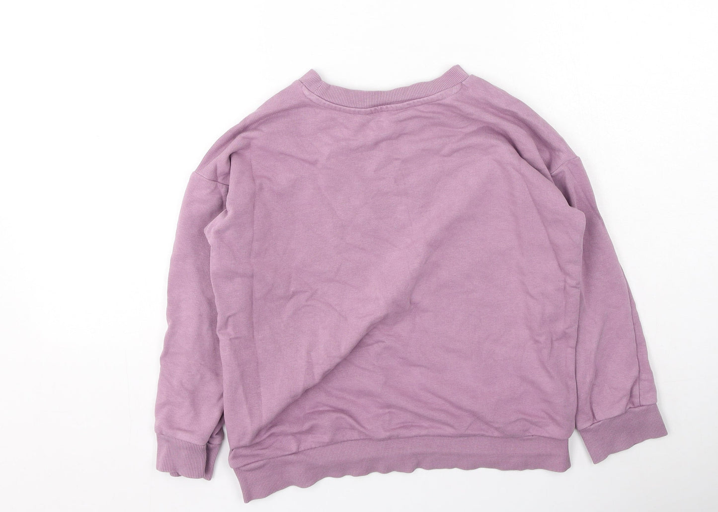 George  Girls Purple  Cotton Pullover Sweatshirt Size 7-8 Years