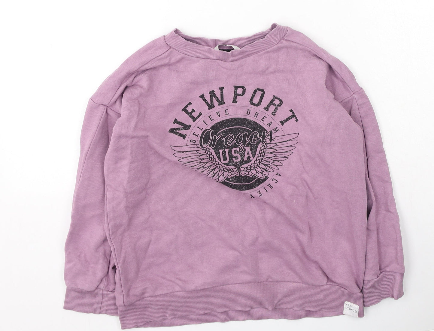 George  Girls Purple  Cotton Pullover Sweatshirt Size 7-8 Years