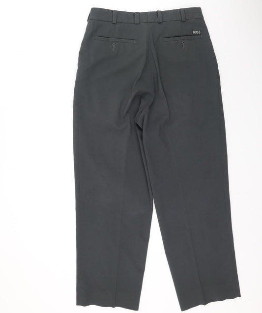 REMUS Mens Grey  Polyester Trousers  Size M L26 in Regular