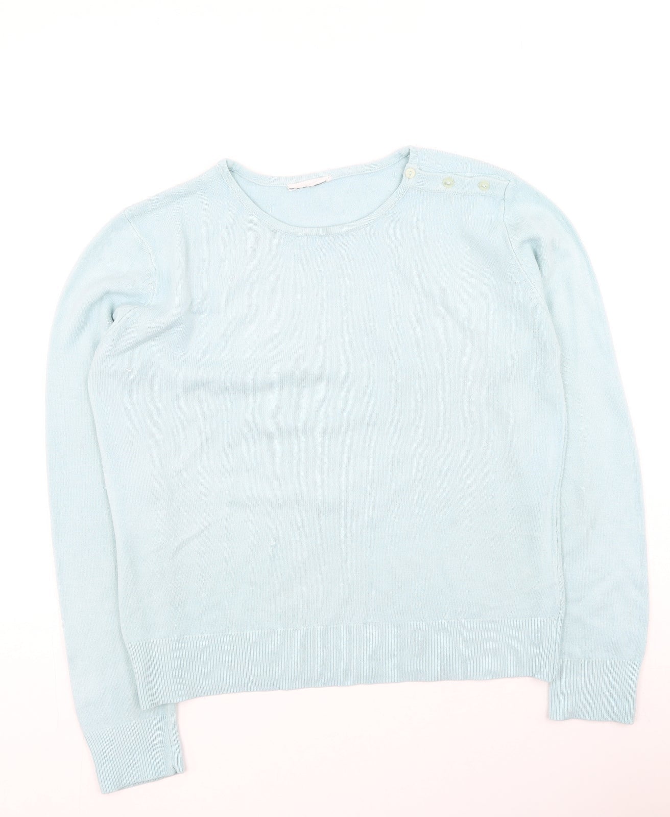 Primark  Womens Blue Round Neck  Acrylic Pullover Jumper Size 12