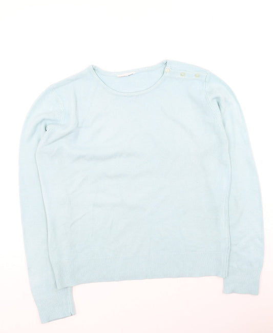 Primark  Womens Blue Round Neck  Acrylic Pullover Jumper Size 12
