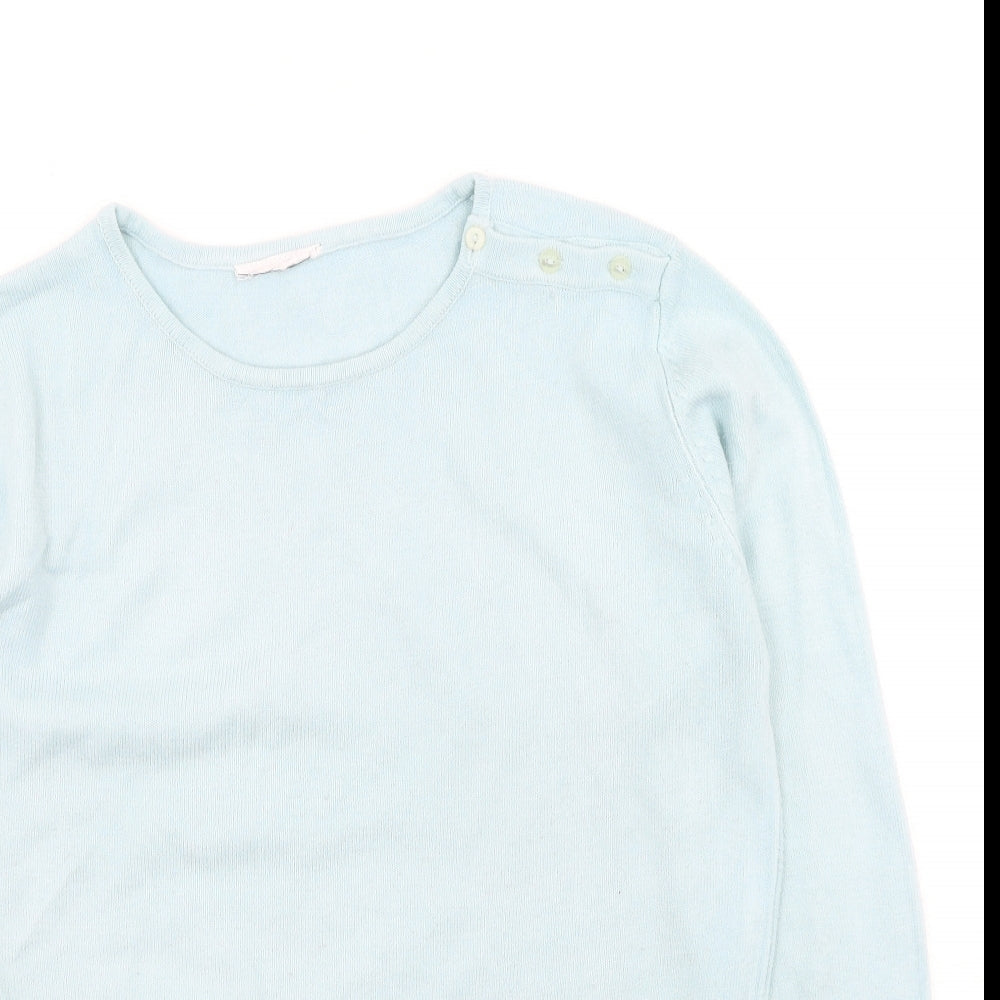 Primark  Womens Blue Round Neck  Acrylic Pullover Jumper Size 12