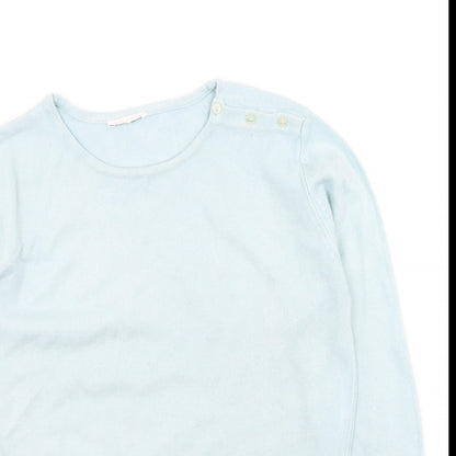 Primark  Womens Blue Round Neck  Acrylic Pullover Jumper Size 12