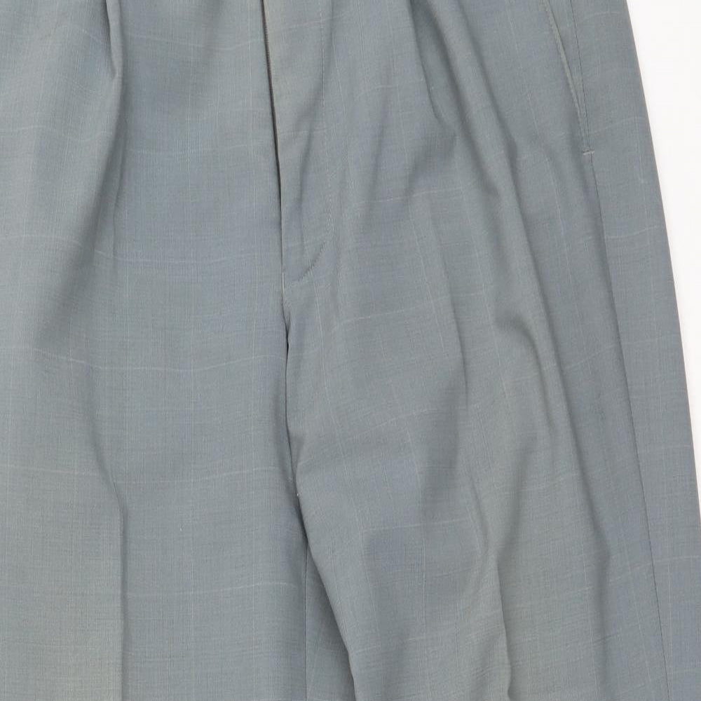Marks and Spencer Mens Grey  Polyester Trousers  Size 30 L29 in Regular