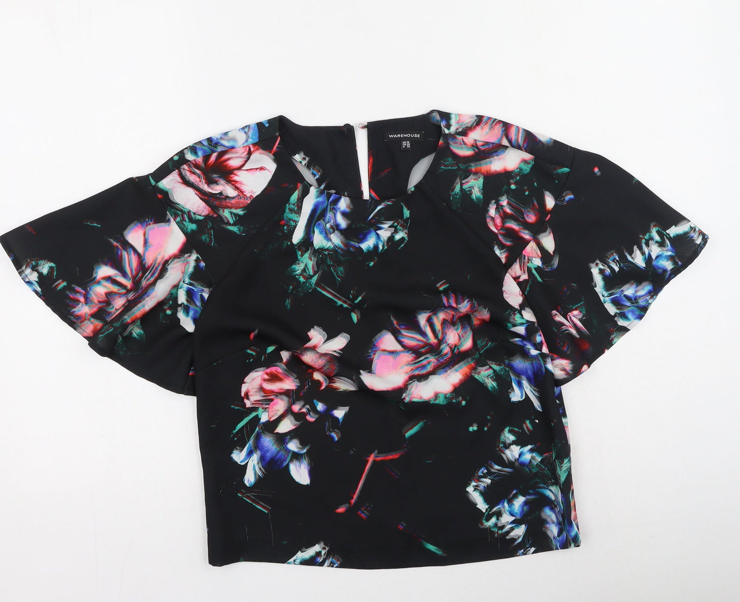 Womens UK Size 10 Warehouse Multicoloured Basic Blouse