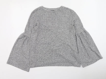 Womens UK Size S Zara Grey Pullover Jumper
