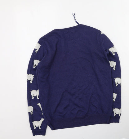 George  Womens Multicoloured Round Neck  Polyester Pullover Jumper Size 14