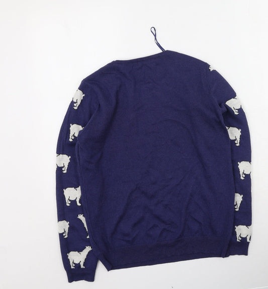 George  Womens Multicoloured Round Neck  Polyester Pullover Jumper Size 14