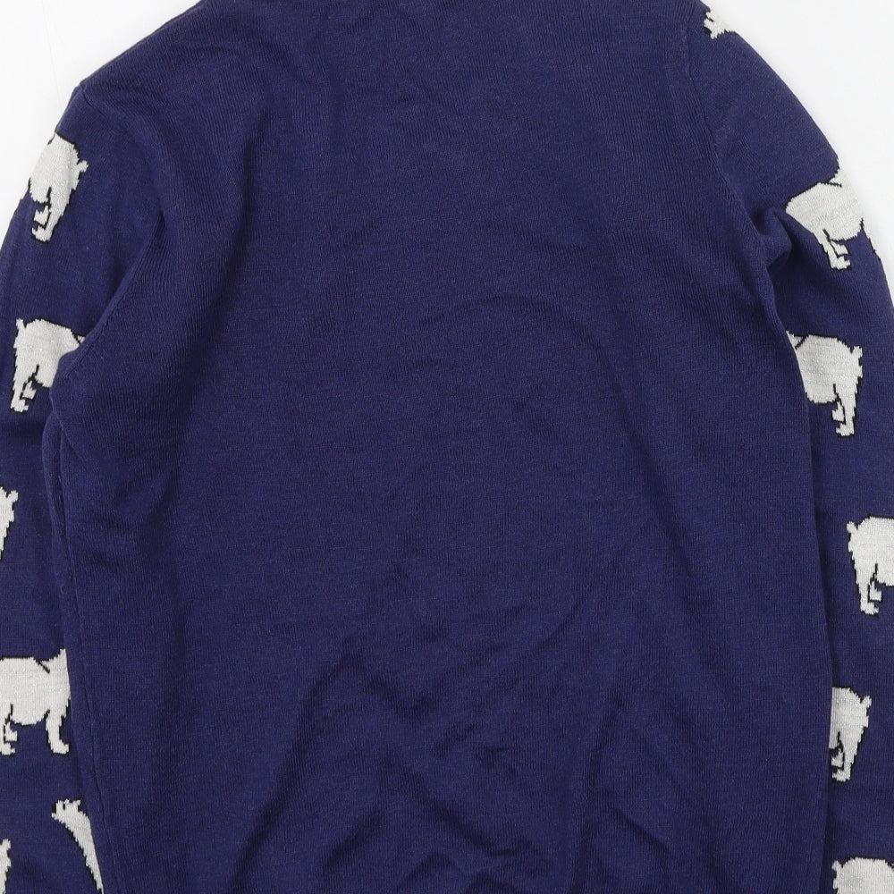 George  Womens Multicoloured Round Neck  Polyester Pullover Jumper Size 14