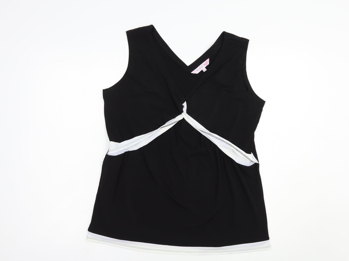 Womens UK Size 14 Michele Hope Black Basic Tank