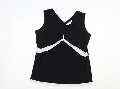 Womens UK Size 14 Michele Hope Black Basic Tank