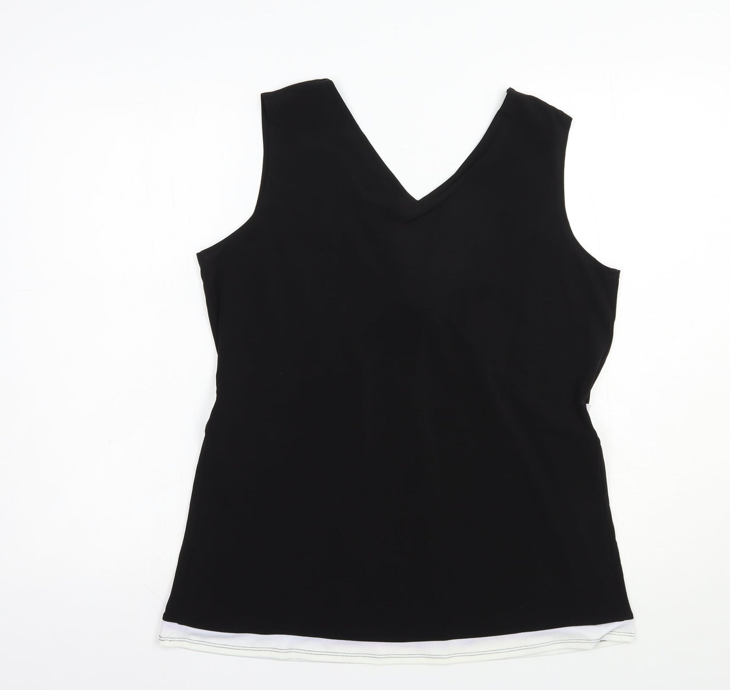 Womens UK Size 14 Michele Hope Black Basic Tank