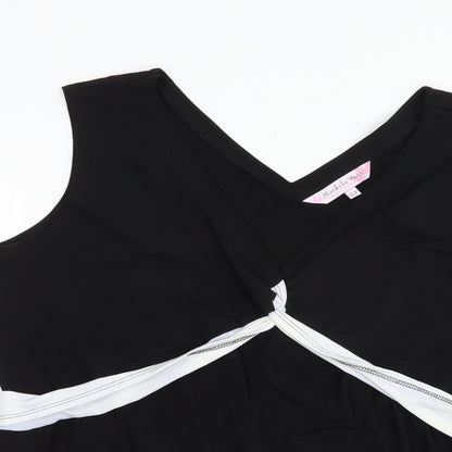 Womens UK Size 14 Michele Hope Black Basic Tank