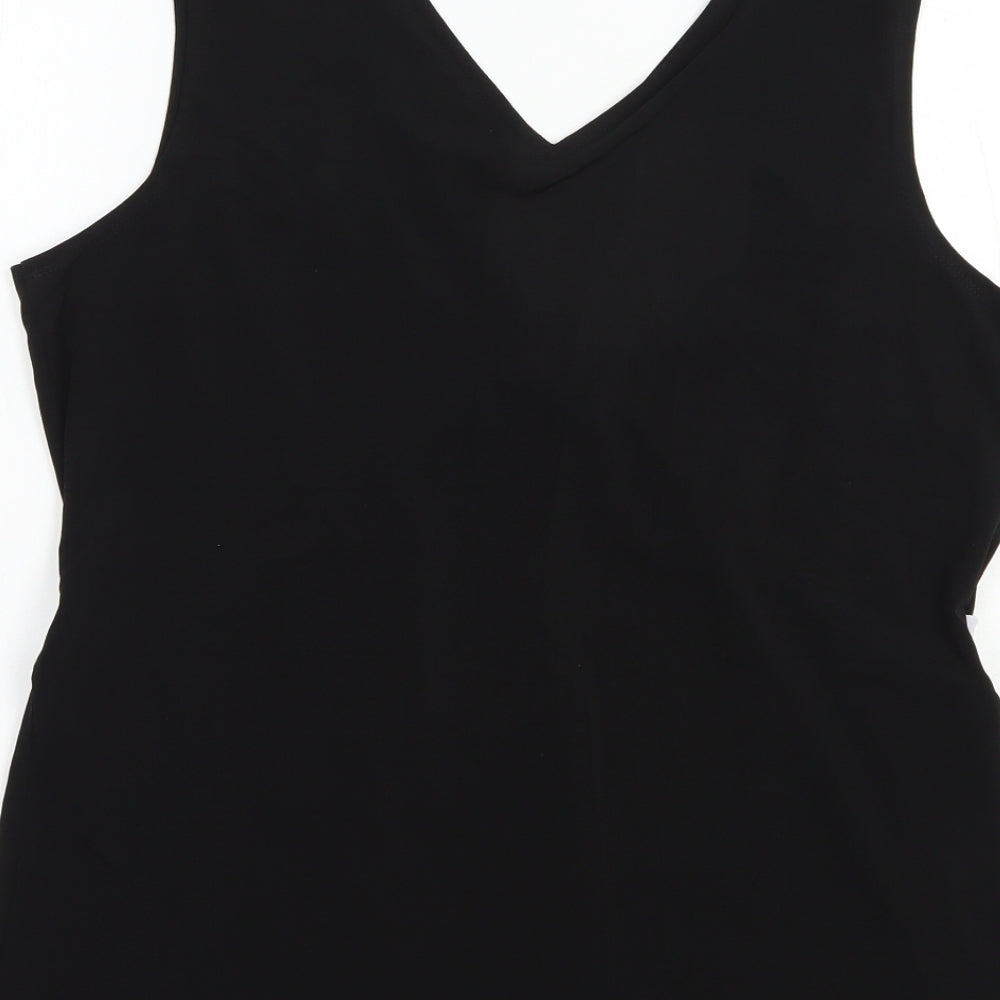 Womens UK Size 14 Michele Hope Black Basic Tank