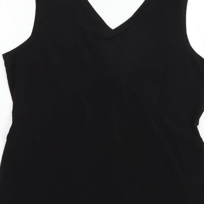 Womens UK Size 14 Michele Hope Black Basic Tank