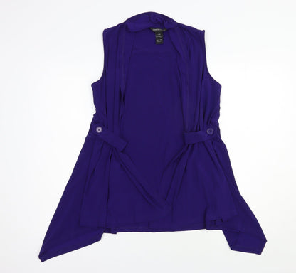 Womens UK Size L Nina Leonard Purple Basic Blouse