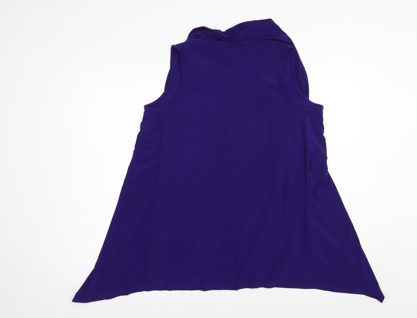 Womens UK Size L Nina Leonard Purple Basic Blouse