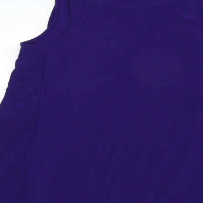 Womens UK Size L Nina Leonard Purple Basic Blouse