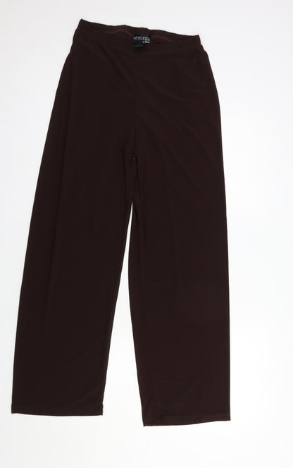 Attitudes Womens Brown  Polyester Trousers  Size S L29 in Regular