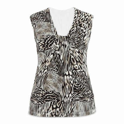 Womens UK Size L Attitudes Brown Basic Blouse