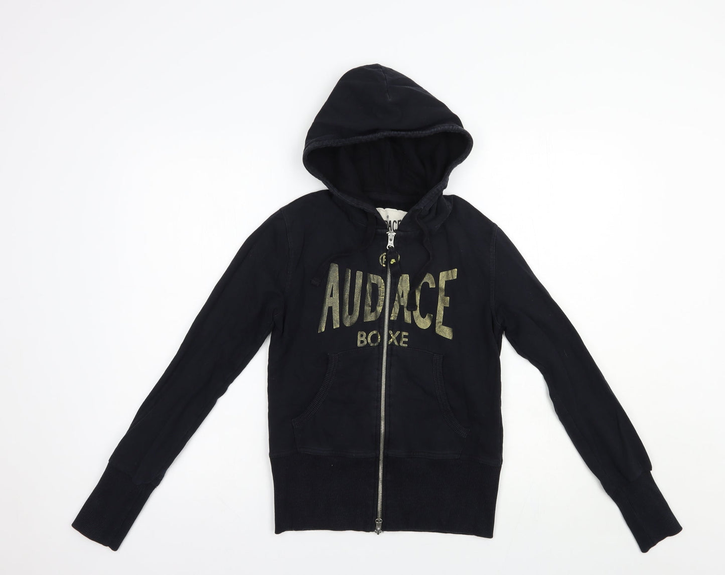 Audace Boxe Womens Beige  Cotton Full Zip Hoodie Size XS  Zip