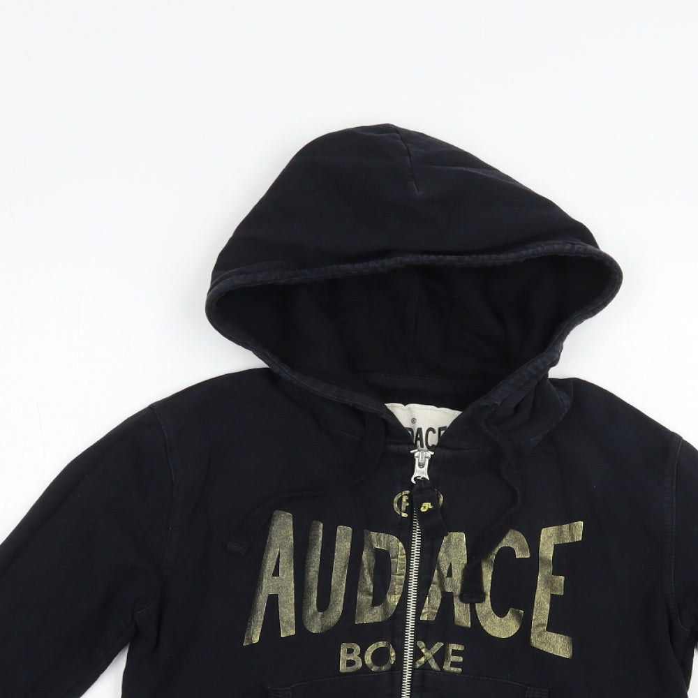Audace Boxe Womens Beige  Cotton Full Zip Hoodie Size XS  Zip