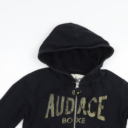 Audace Boxe Womens Beige  Cotton Full Zip Hoodie Size XS  Zip