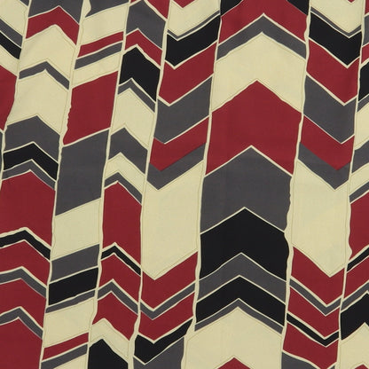 SheIn Womens Multicoloured Geometric Polyester Basic Blouse Size L V-Neck