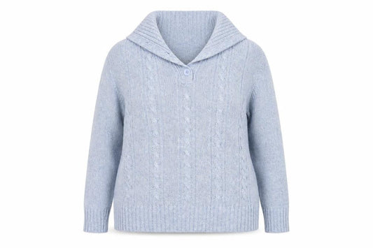 Womens UK Size 18 Pure & Natural Blue Pullover Jumper