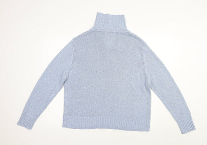 Womens UK Size 18 Pure & Natural Blue Pullover Jumper
