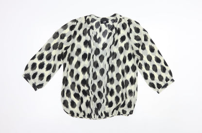 Womens UK Size S Wallis Ivory Basic Blouse