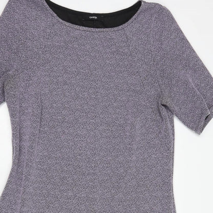 George Womens Purple  Polyester Pencil Dress  Size 12  Boat Neck Pullover