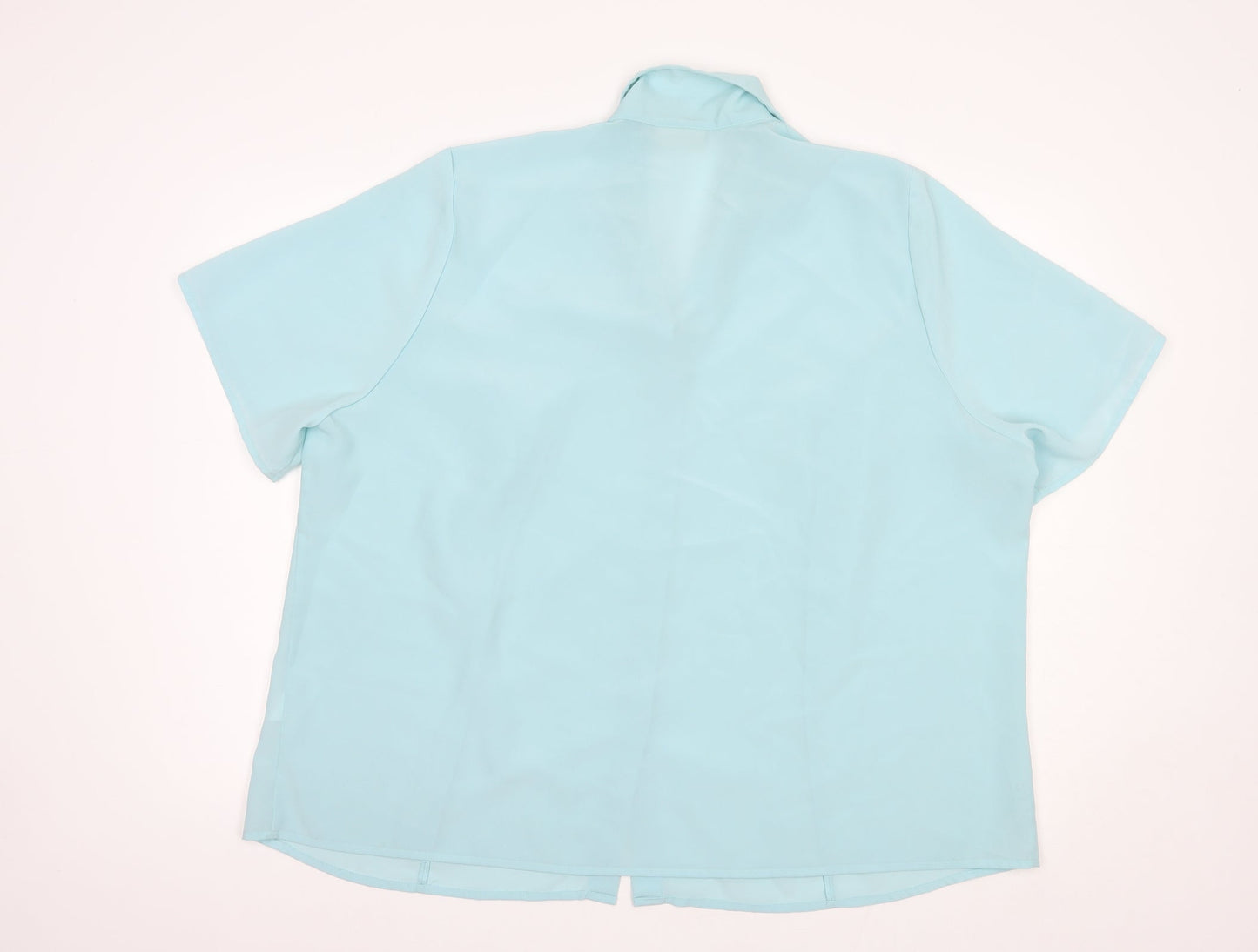 Womens UK Size 22 essence Blue Basic Button-Up