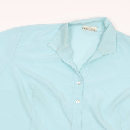 Womens UK Size 22 essence Blue Basic Button-Up