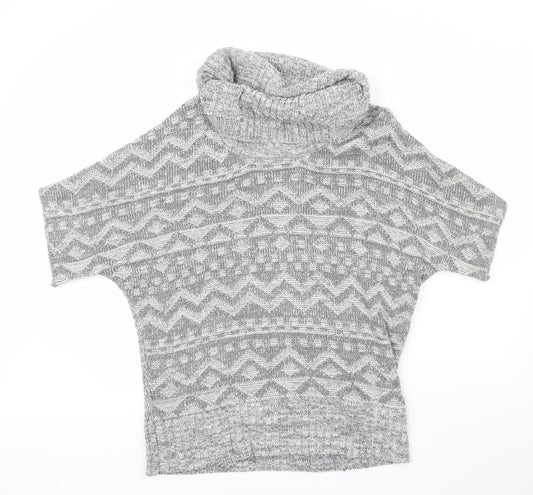 Womens UK Size S Peacocks Grey Pullover Jumper