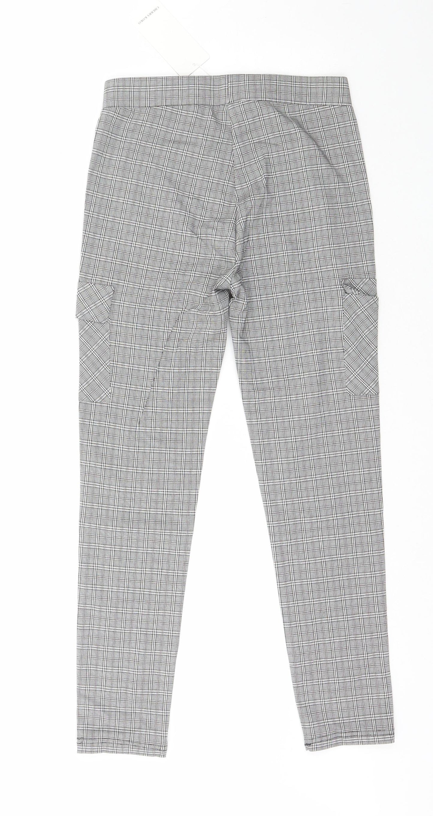 Womens UK Size M Cherry Koko Regular Fit  Grey Trousers