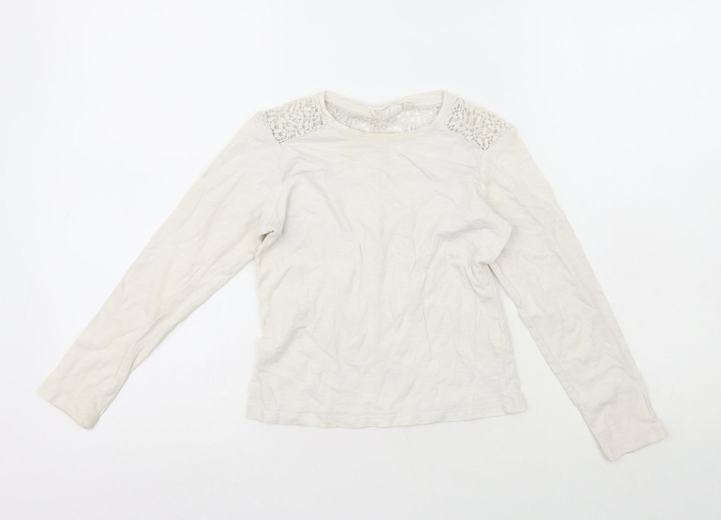 Tammy Girl  Girls White  100% Cotton Basic Casual Size 7-8 Years Crew Neck