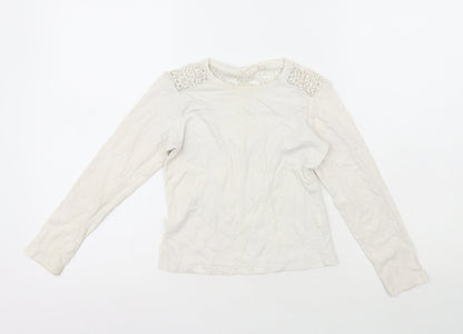 Tammy Girl  Girls White  100% Cotton Basic Casual Size 7-8 Years Crew Neck