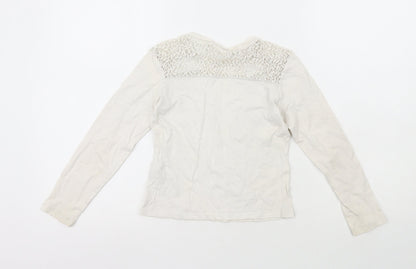 Tammy Girl  Girls White  100% Cotton Basic Casual Size 7-8 Years Crew Neck
