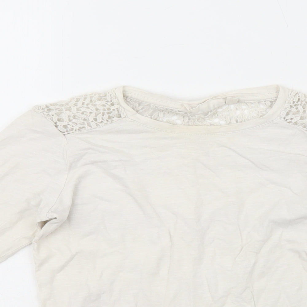 Tammy Girl  Girls White  100% Cotton Basic Casual Size 7-8 Years Crew Neck