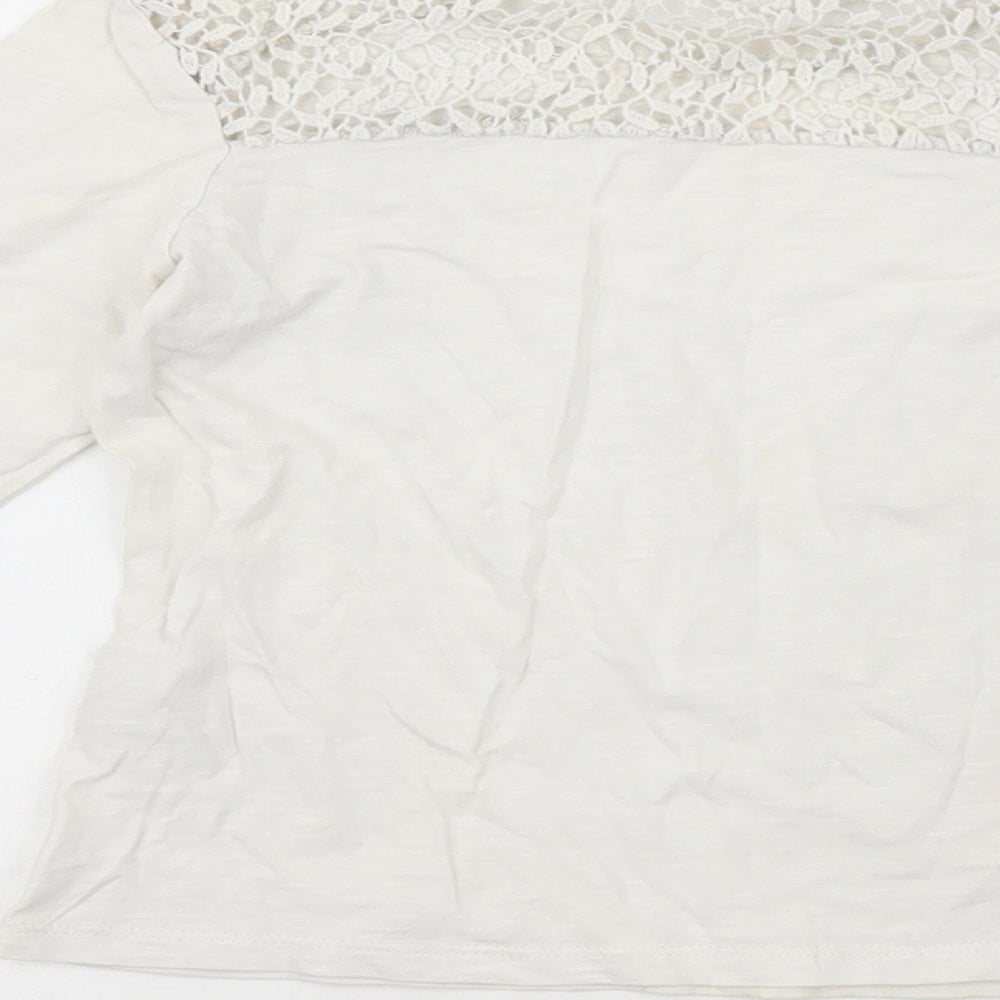 Tammy Girl  Girls White  100% Cotton Basic Casual Size 7-8 Years Crew Neck