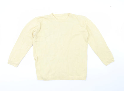 Dunnes Womens Yellow  100% Cotton Pullover Sweatshirt Size 14   - Size 14/16