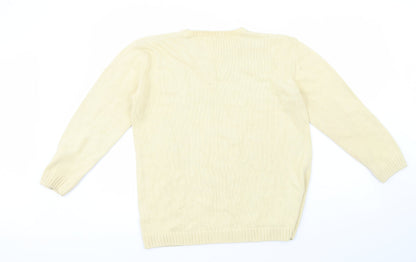 Dunnes Womens Yellow  100% Cotton Pullover Sweatshirt Size 14   - Size 14/16