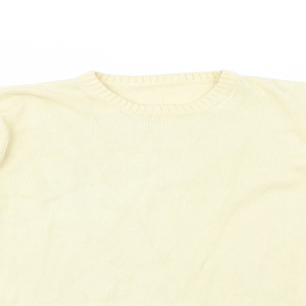 Dunnes Womens Yellow  100% Cotton Pullover Sweatshirt Size 14   - Size 14/16