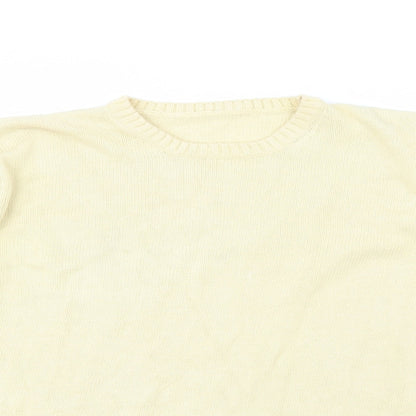 Dunnes Womens Yellow  100% Cotton Pullover Sweatshirt Size 14   - Size 14/16
