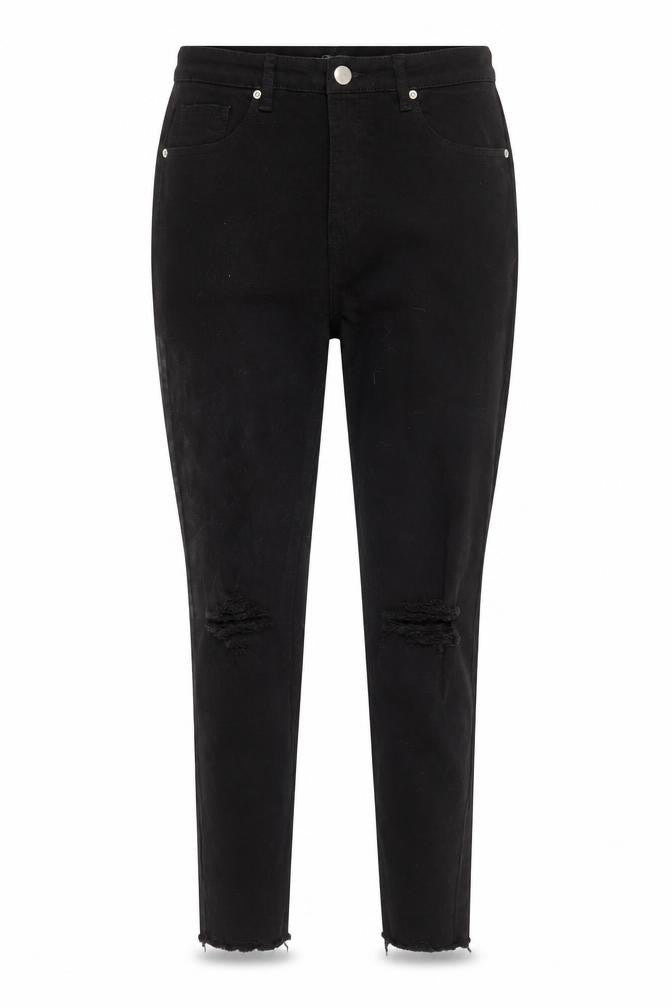 Womens UK Size 12 Nasty Gal Regular Fit Straight Black Jeans